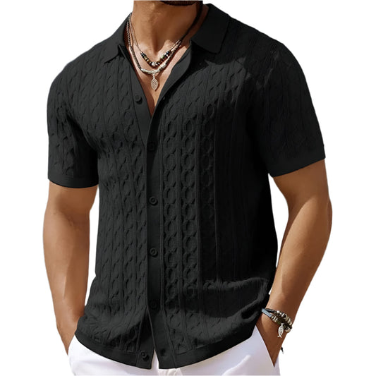 Kennedy | Men's Button-Down Knit Polo Shirt