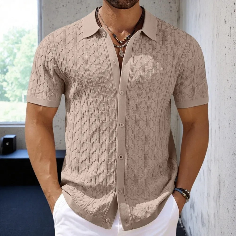 Kennedy | Men's Button-Down Knit Polo Shirt