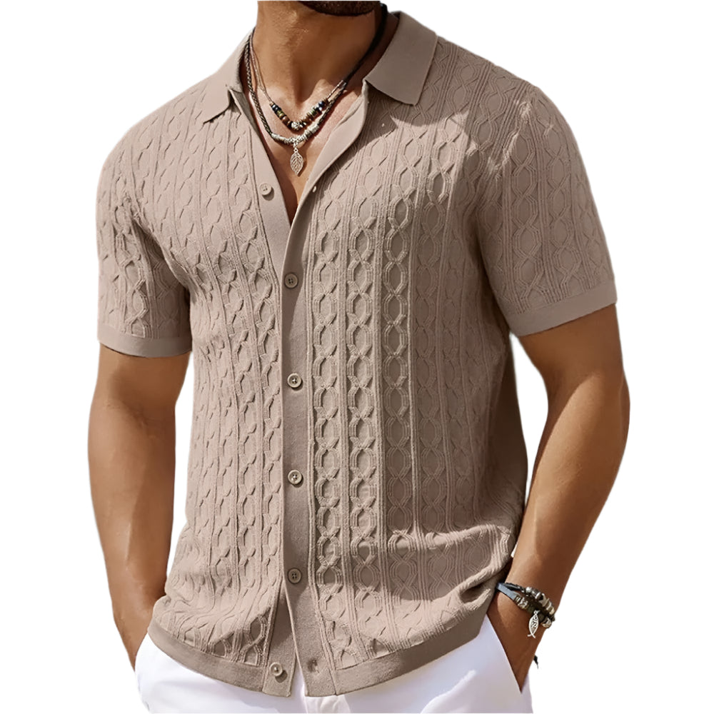 Kennedy | Men's Button-Down Knit Polo Shirt