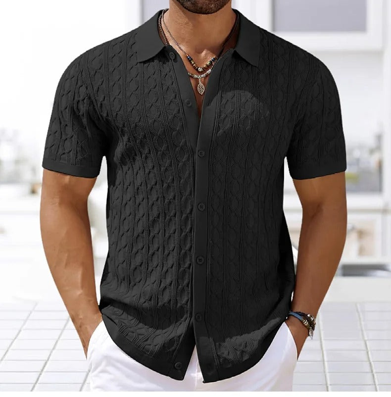 Kennedy | Men's Button-Down Knit Polo Shirt