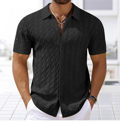 Kennedy | Men's Button-Down Knit Polo Shirt