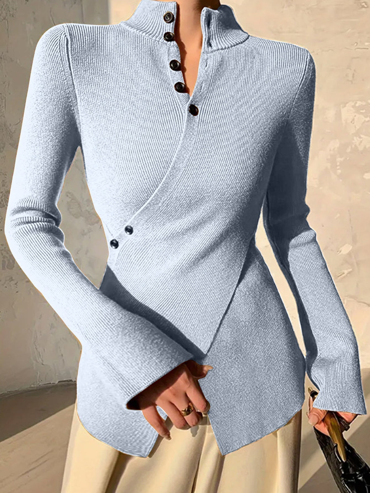 Kim | Women's Wrap Long Sleeve Sweater