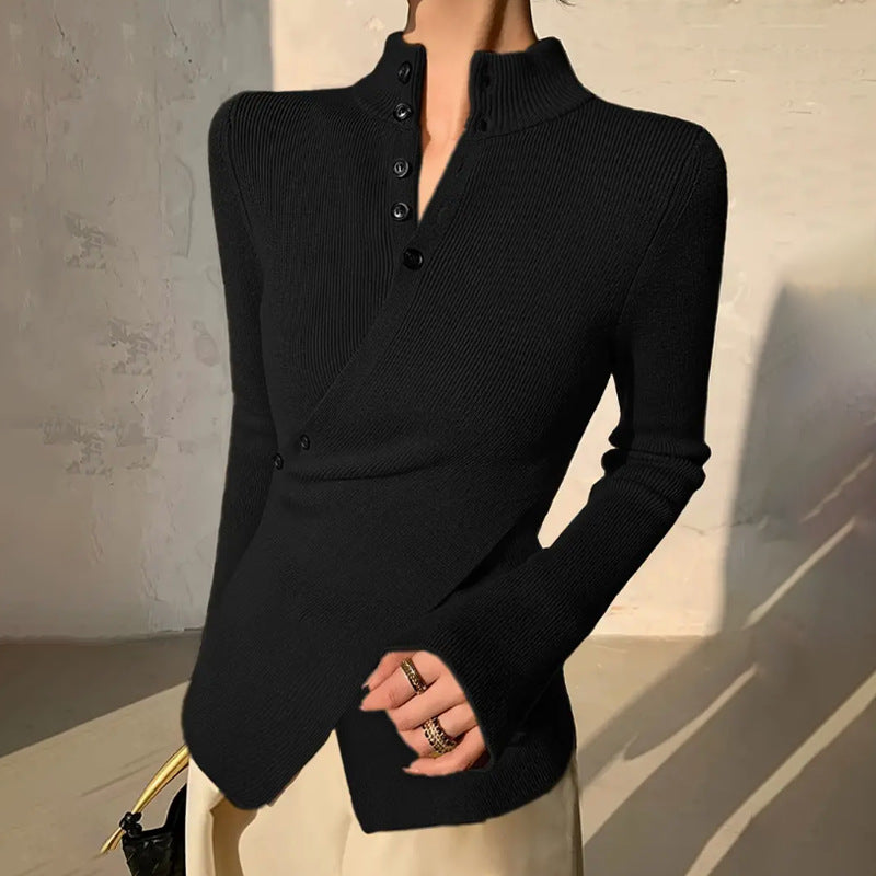 Kim | Women's Wrap Long Sleeve Sweater