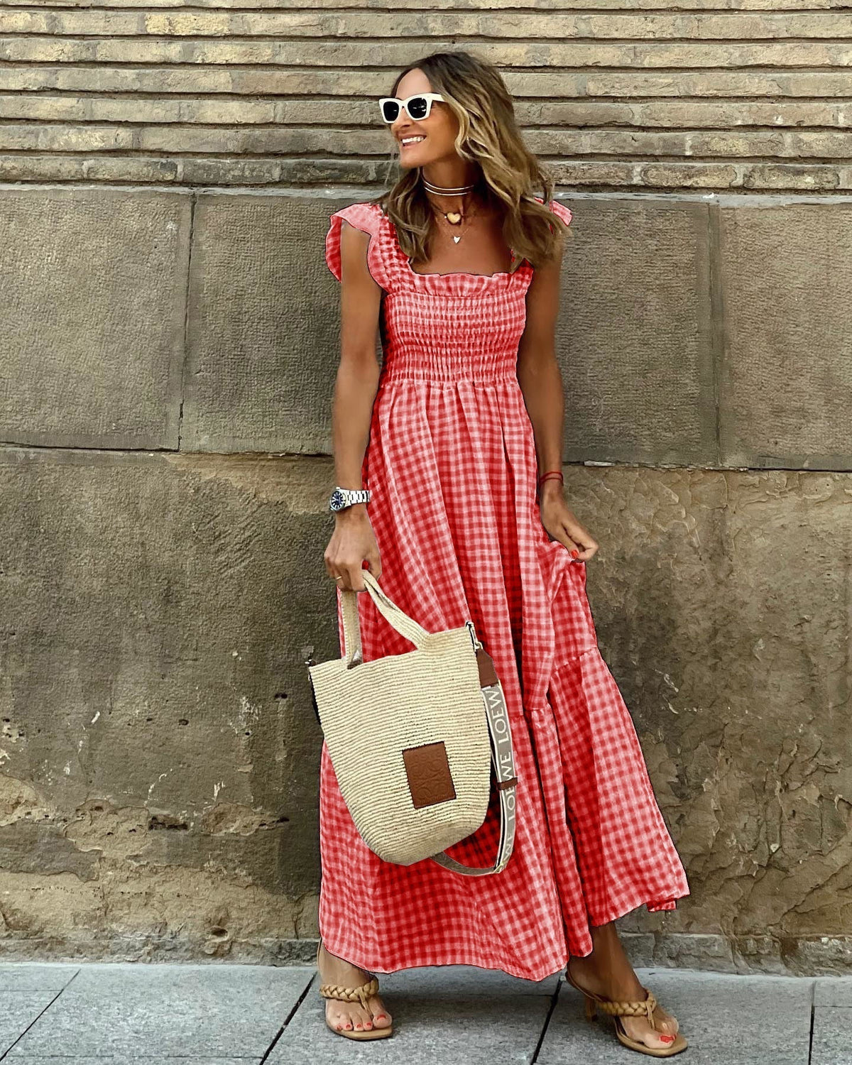 Krista | Women's Sleeveless Tiered Maxi Dress