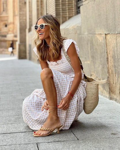 Krista | Women's Sleeveless Tiered Maxi Dress
