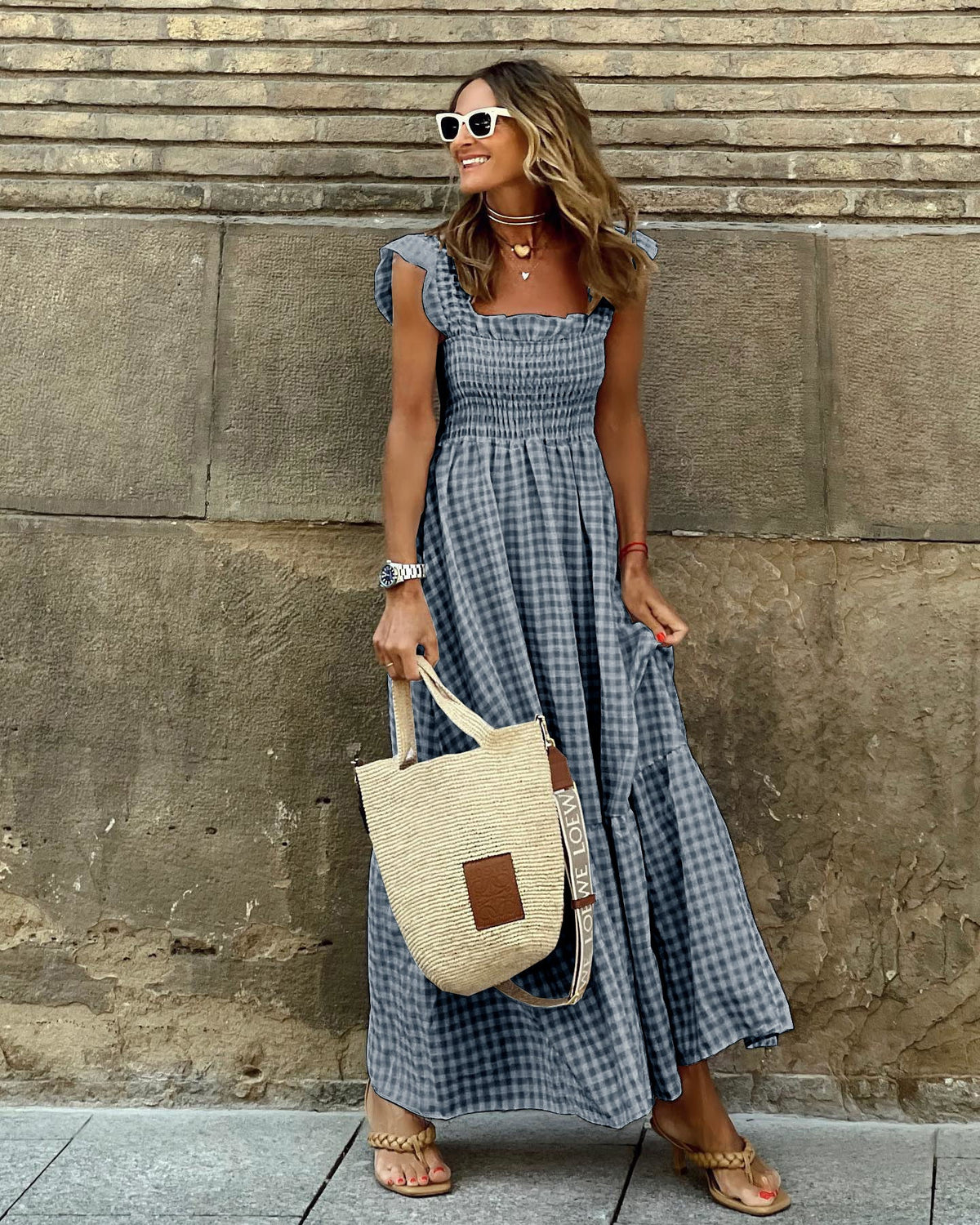 Krista | Women's Sleeveless Tiered Maxi Dress