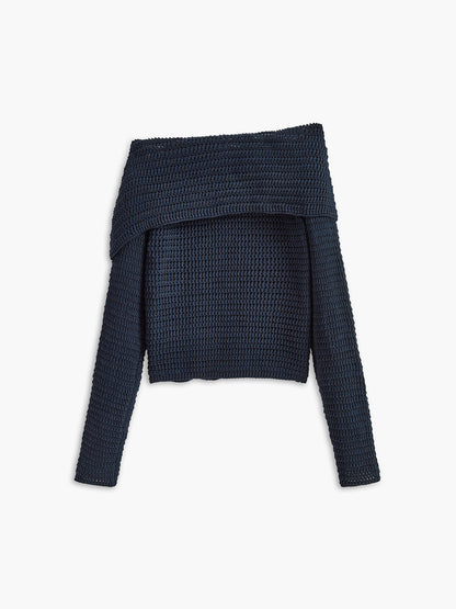 Kristen | Women's Off-the-Shoulder Fitted Sweater