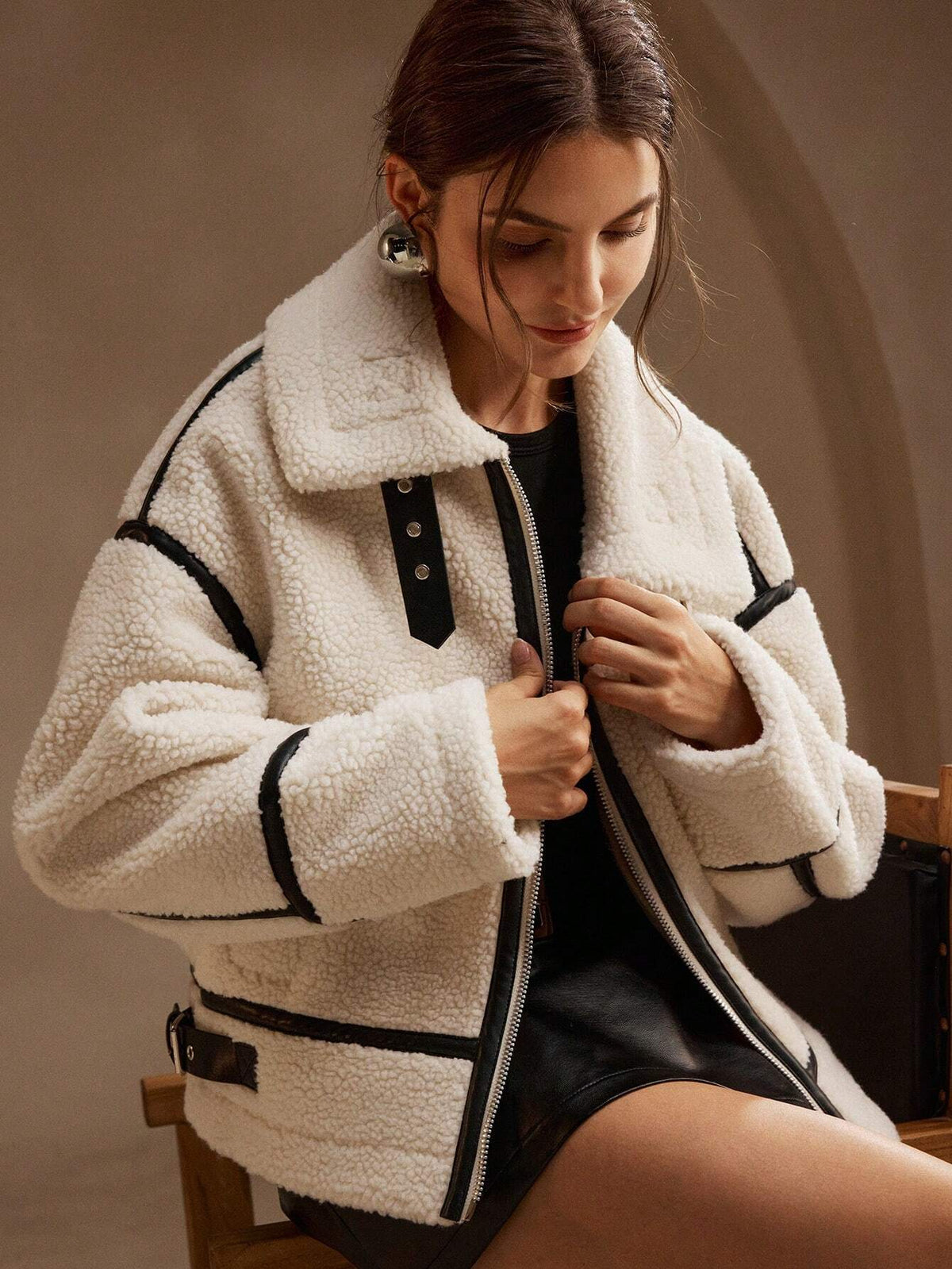 Kylie | Women's Oversized Sherpa Jacket