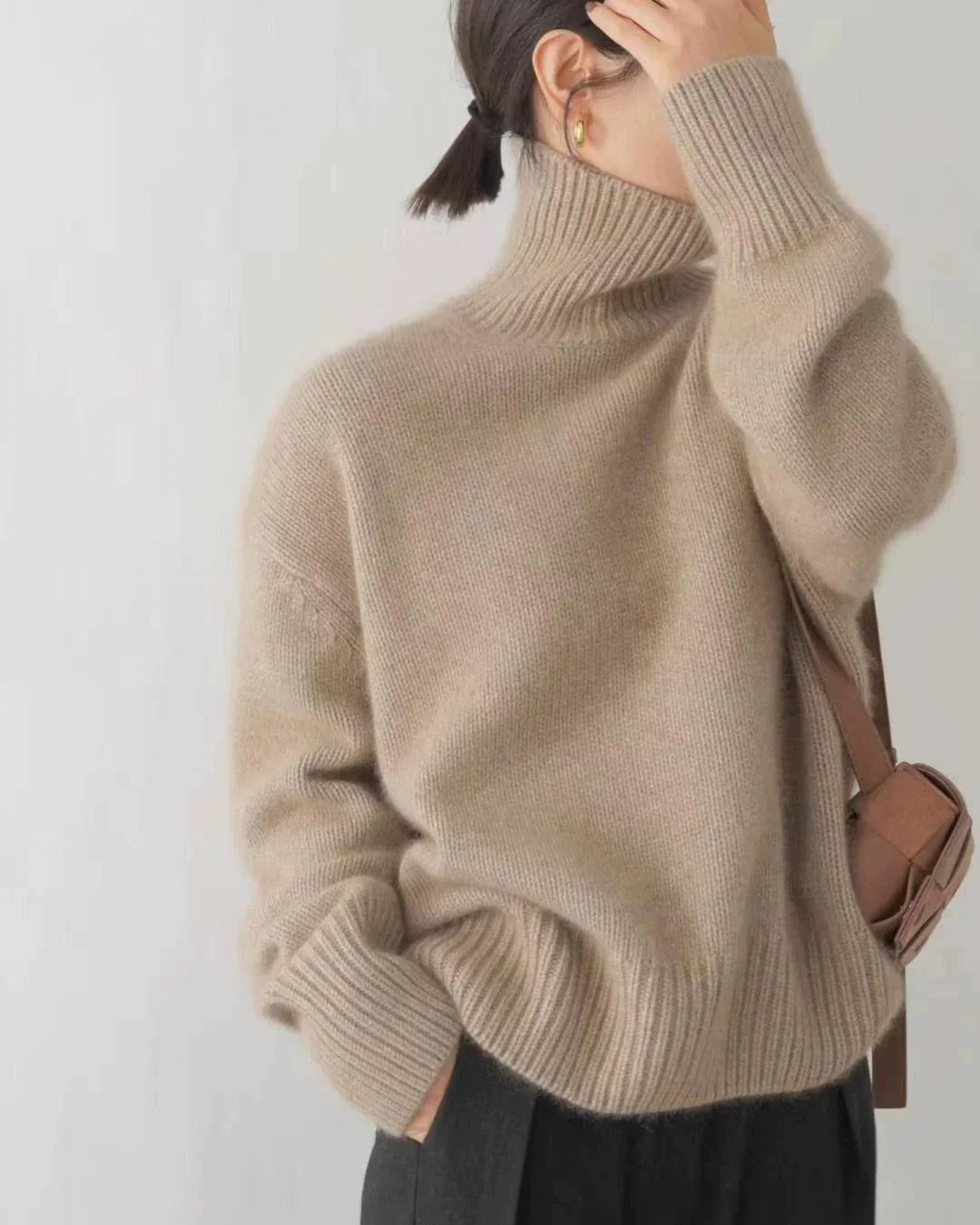 Kylie | Women's Oversized Turtleneck Sweater