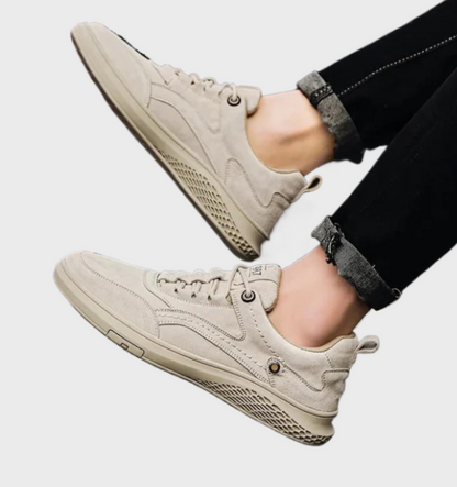 Lace-Up Leather Sneakers