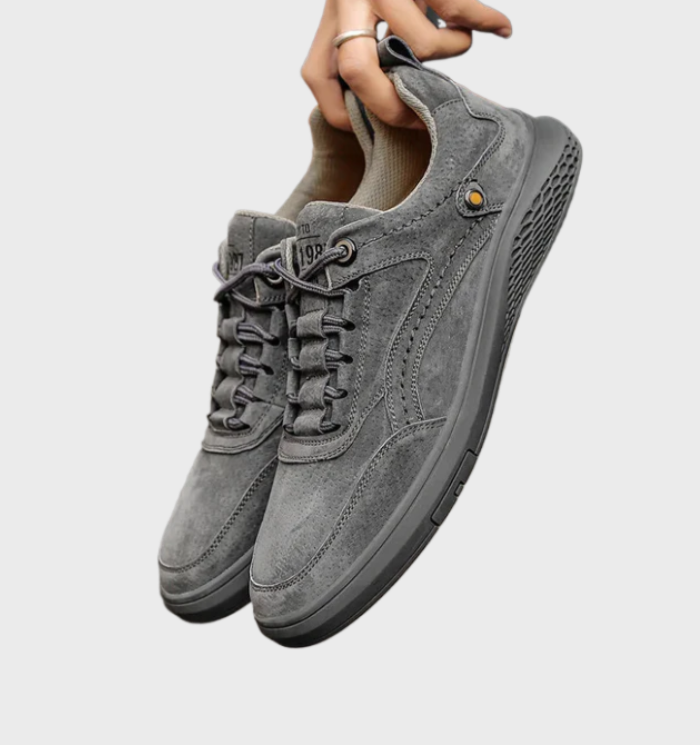 Lace-Up Leather Sneakers