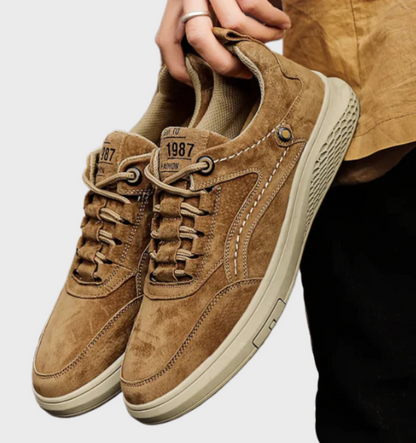 Lace-Up Leather Sneakers