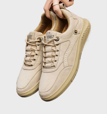 Lace-Up Leather Sneakers