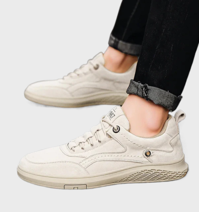Lace-Up Leather Sneakers