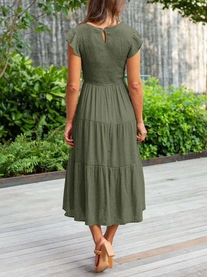 Lauren | Women's Smocked A-Line Midi Dress