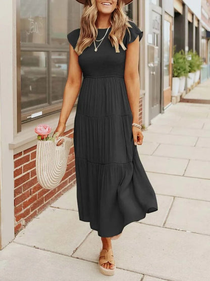 Lauren | Women's Smocked A-Line Midi Dress