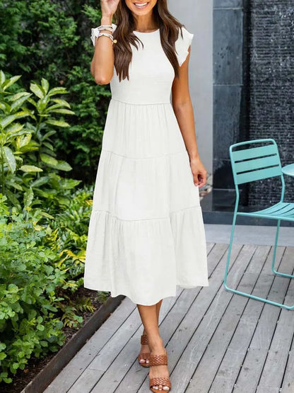 Lauren | Women's Smocked A-Line Midi Dress