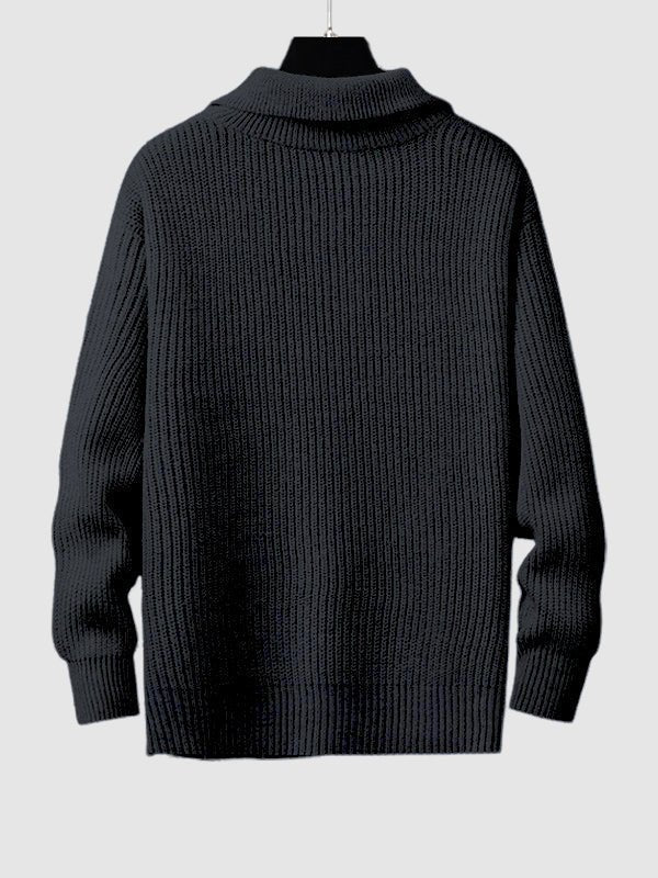 Lawrence | Men's Quarter-Zip Ribbed Knit Sweater