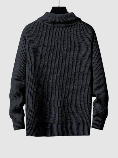 Lawrence | Men's Quarter-Zip Ribbed Knit Sweater