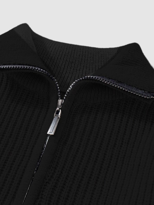 Lawrence | Men's Quarter-Zip Ribbed Knit Sweater