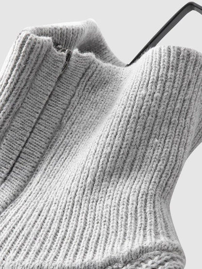 Lawrence | Men's Quarter-Zip Ribbed Knit Sweater