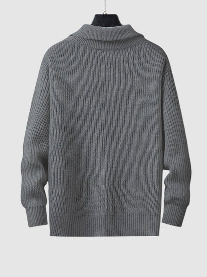 Lawrence | Men's Quarter-Zip Ribbed Knit Sweater