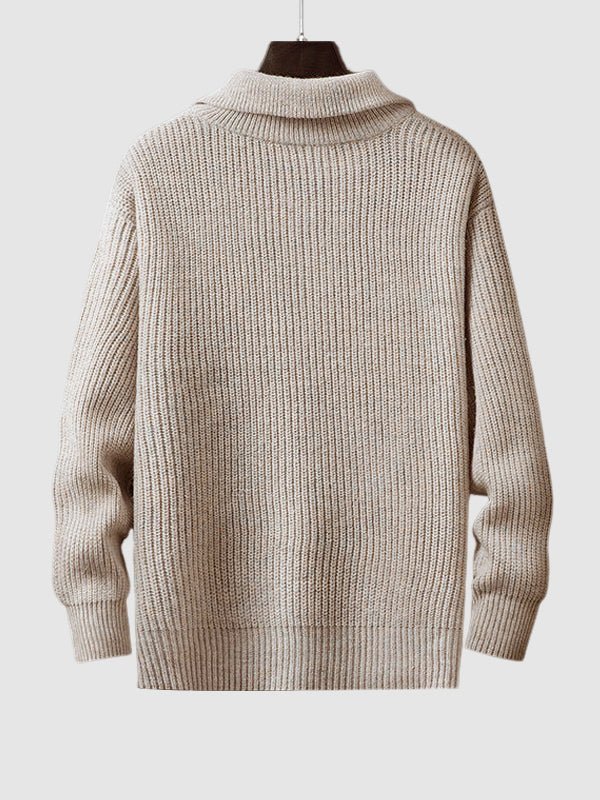 Lawrence | Men's Quarter-Zip Ribbed Knit Sweater