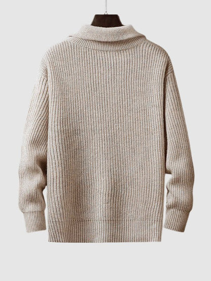Lawrence | Men's Quarter-Zip Ribbed Knit Sweater