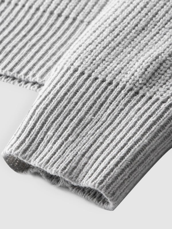 Lawrence | Men's Quarter-Zip Ribbed Knit Sweater