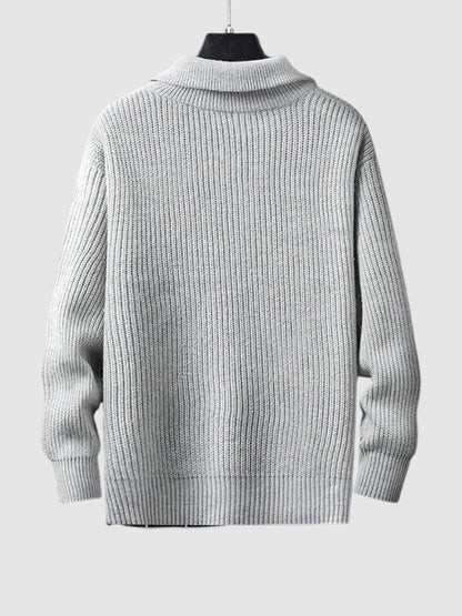 Lawrence | Men's Quarter-Zip Ribbed Knit Sweater