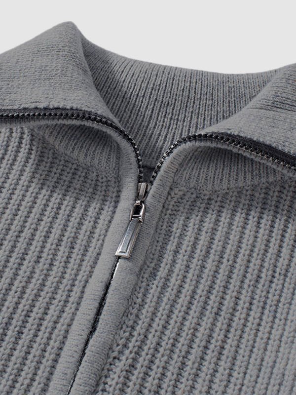 Lawrence | Men's Quarter-Zip Ribbed Knit Sweater
