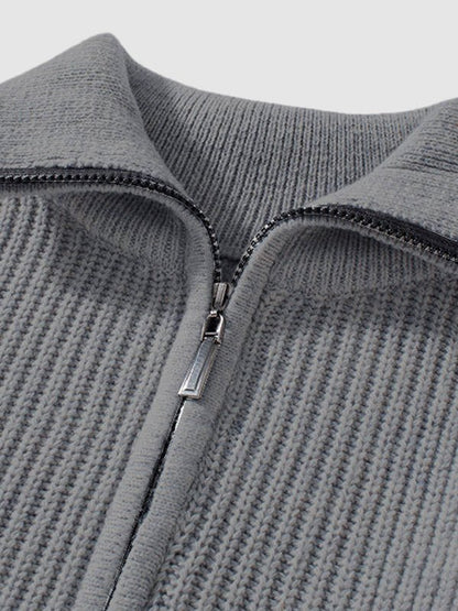 Lawrence | Men's Quarter-Zip Ribbed Knit Sweater