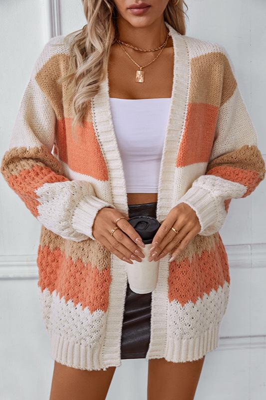 Leanne | Women's Oversized Long Sleeve Striped Cardigan