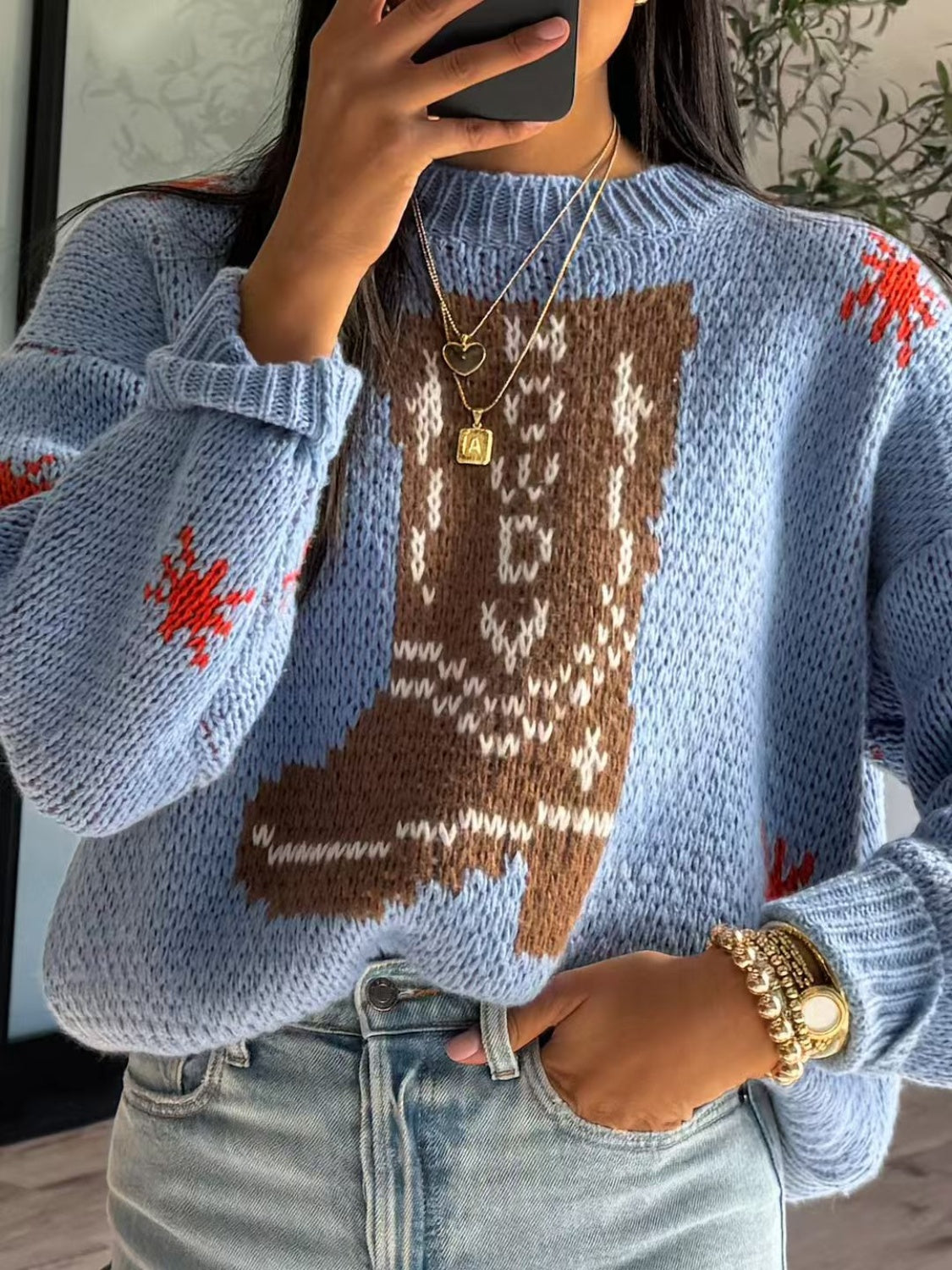 Leila | Women's Oversized Graphic Sweater