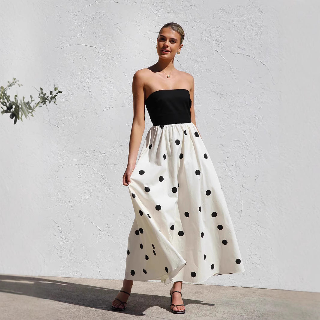 Lena | Women's Strapless A-Line Midi Dress