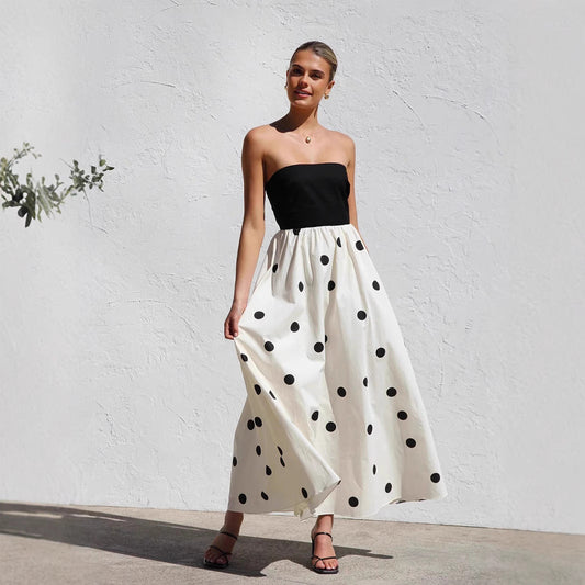 Lena | Women's Strapless A-Line Midi Dress