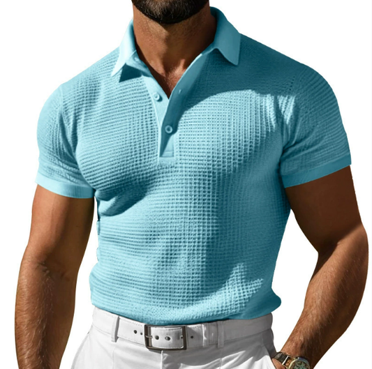 Lewis | Men's Textured Regular Fit Polo Shirt