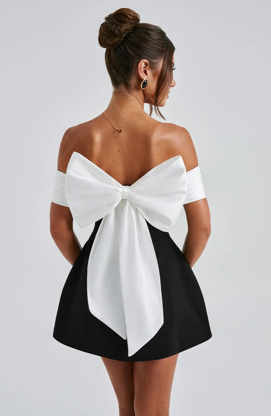 Libby | Women's Off-Shoulder A-Line Mini Dress