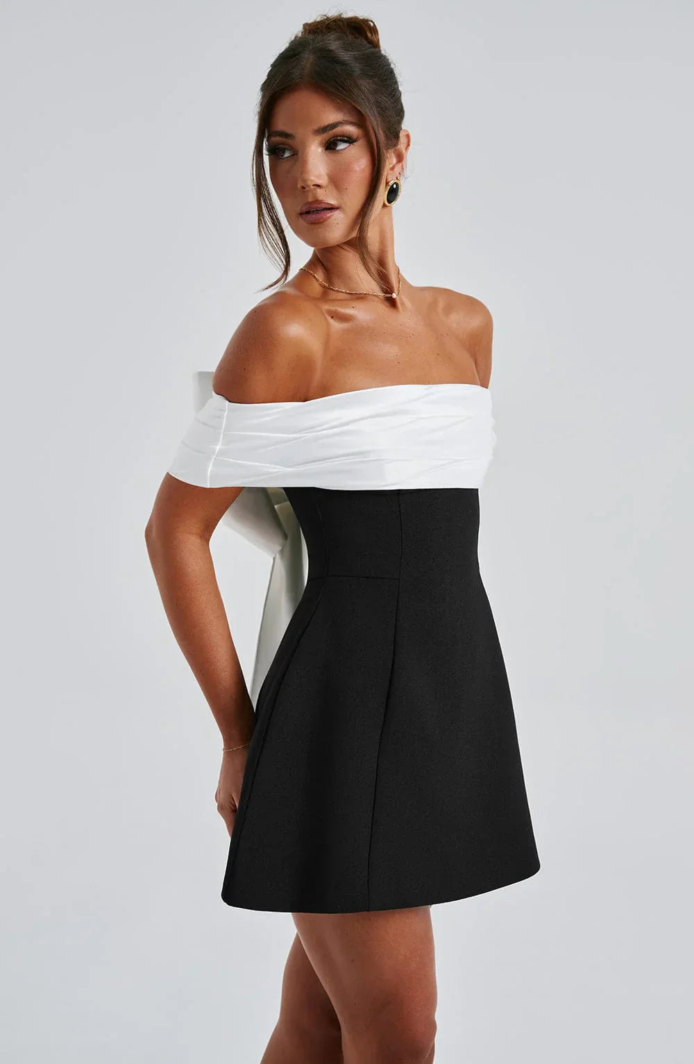 Libby | Women's Off-Shoulder A-Line Mini Dress