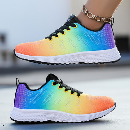 Lightweight and Breathable Mesh Sneakers with Cushioned Sole - Ideal for Spring and Summer