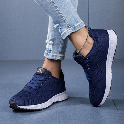 Lightweight and Breathable Mesh Sneakers with Cushioned Sole - Ideal for Spring and Summer