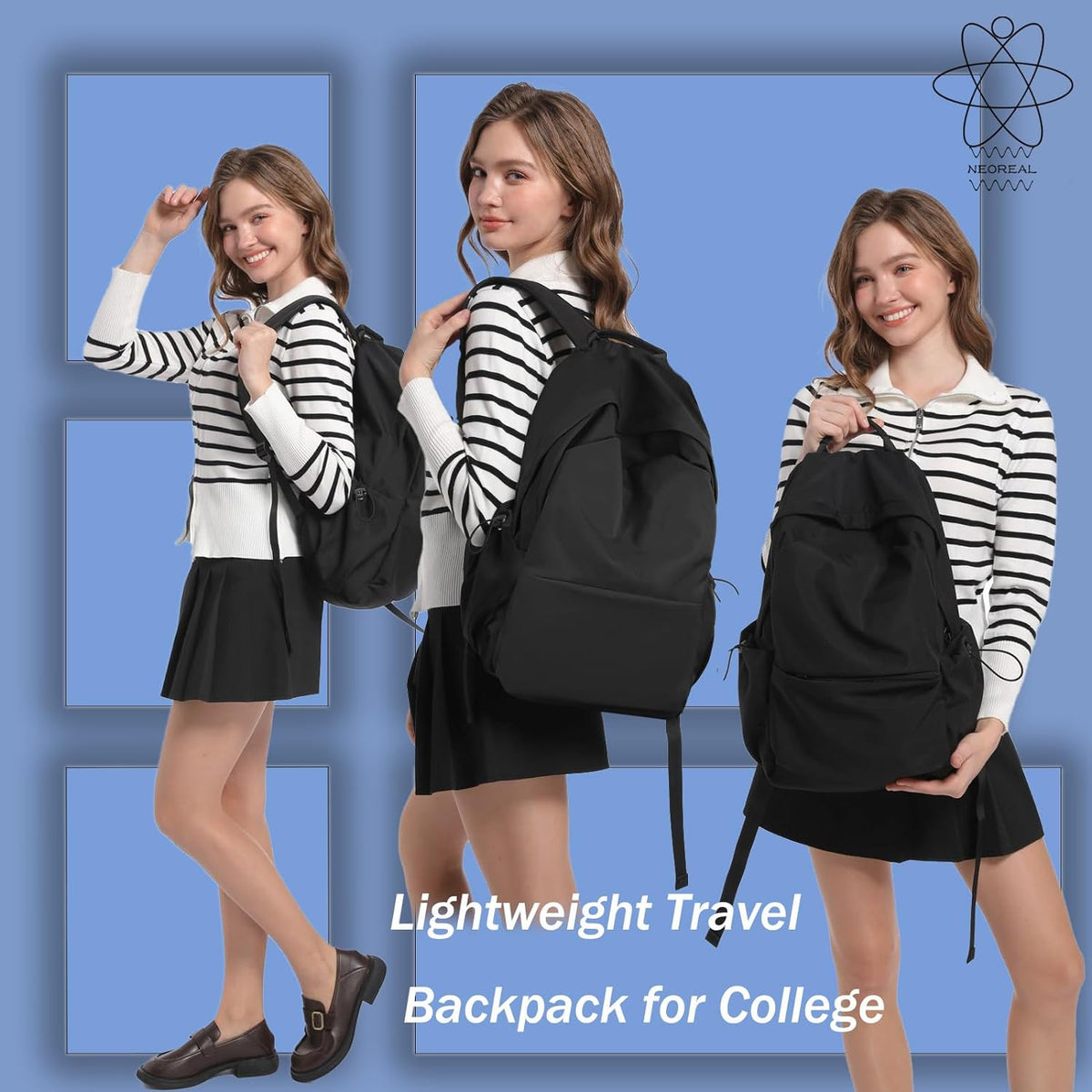 Lightweight Water-Resistant Laptop & Travel Backpack with Organised Compartments