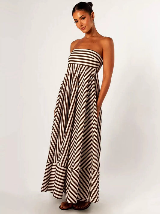 Lilly | Women's Strapless A-Line Maxi Dress