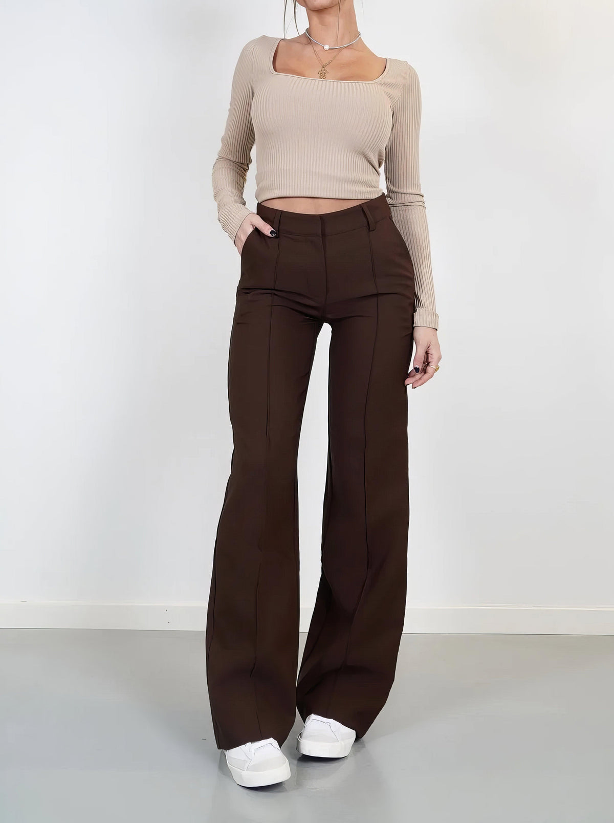 Lisa | Women's High-Waisted Wide Leg Pants