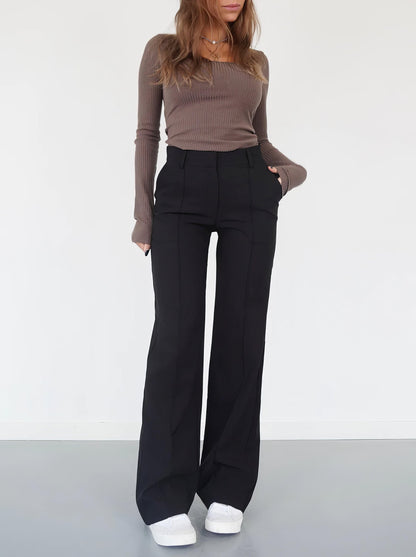 Lisa | Women's High-Waisted Wide Leg Pants