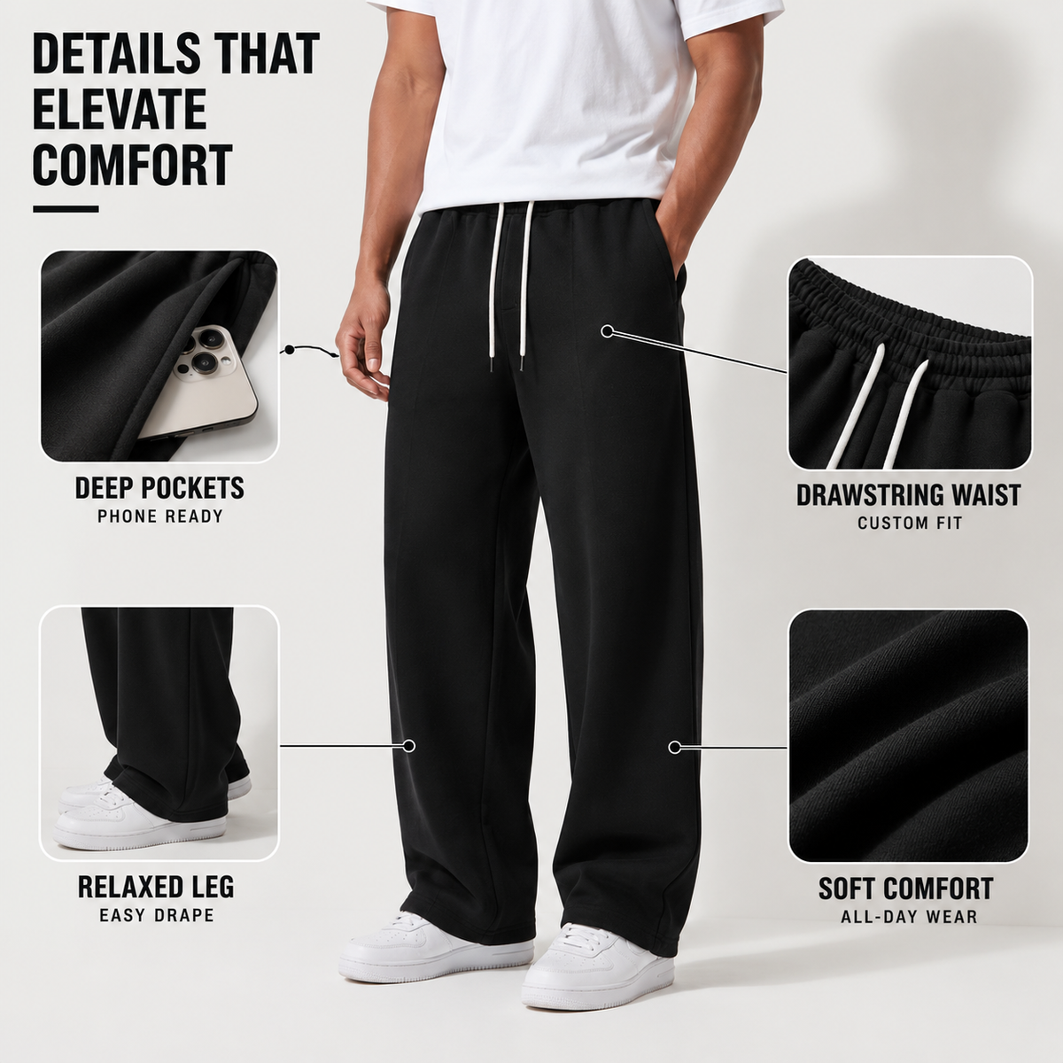 Loose-Fit Long Sweatpants