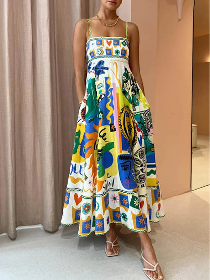 Lucille | Women's Sleeveless A-Line Maxi Dress