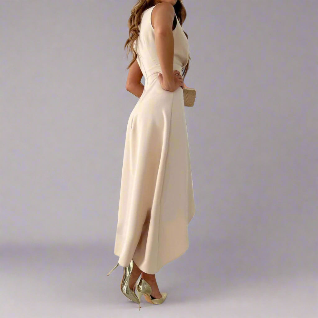Madison | Women's V-Neck Fit & Flare Midi Dress