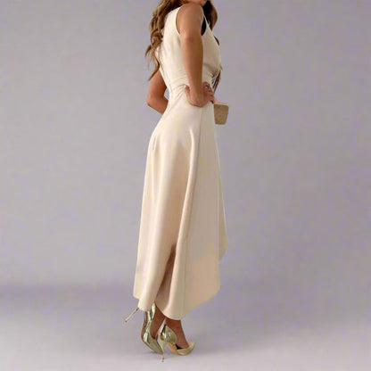 Madison | Women's V-Neck Fit & Flare Midi Dress