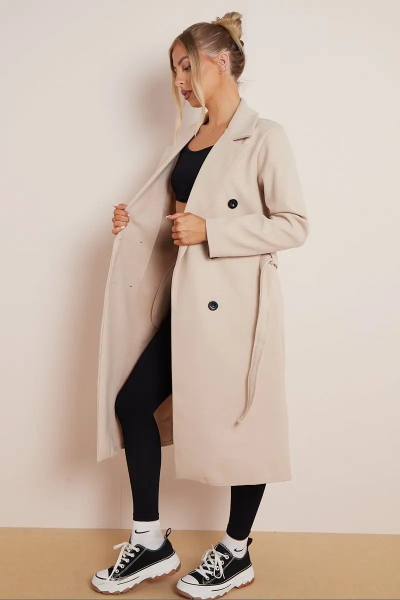 Maria | Women's Double Breasted Long Coat